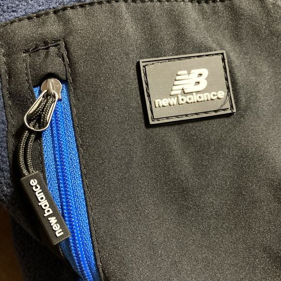 New Balance Men's Fleece Jacket Sz M New Blue Full Zip Outdoor Warm Cozy - Picture 9 of 9